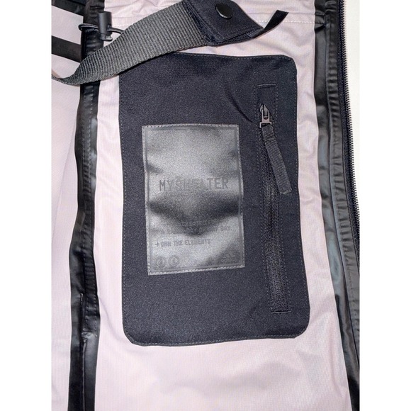 Adidas MYSHELTER RAIN.RDY Jacket Beige Tan Waterproof Hooded Coat XS Women's - Picture 6 of 16